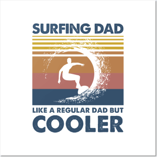 Surfing Dad Vintage Gift Father's Day Posters and Art